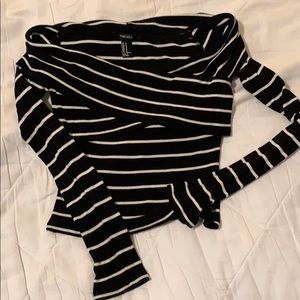 Striped crop shirt